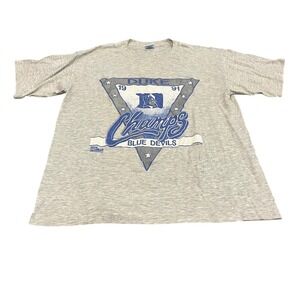 Salem Sportswear T Shirt Mens‎ XL Gray 1991 Duke Blue Devils Champs Vintage 90s